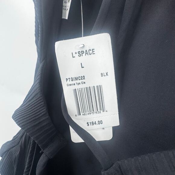 L Space PTGIMC22 Gianna One Piece Swimsuit Black Size Large NWT - Picture 11 of 11